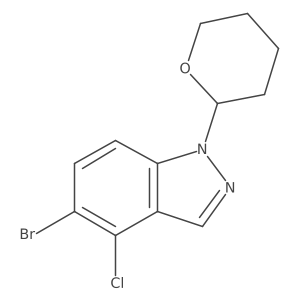 5-Bromo-4-chloro-1-(tetrahydro-2H-pyran-2-yl)-1H-indazole Structure