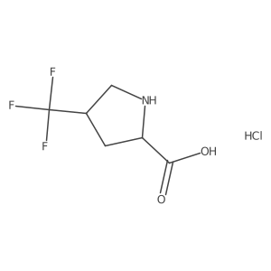 (2S,4S)-4-(trifluoromethyl)pyrrolidine-2-carboxylic acid hydrochloride结构式