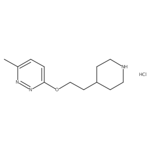 3-Methyl-6-(2-(piperidin-4-yl)ethoxy)pyridazine hydrochloride结构式
