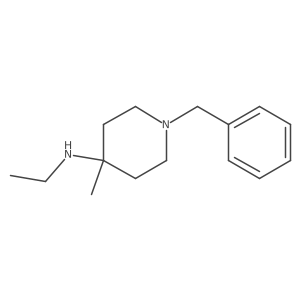 1-benzyl-N-ethyl-4-methylpiperidin-4-amine结构式