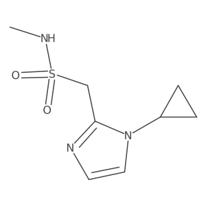 1-(1-cyclopropyl-1H-imidazol-2-yl)-N-methylmethanesulfonamide结构式