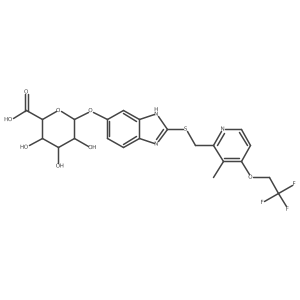 5-Glucuronyloxy dexlansoprazole sulfide Structure