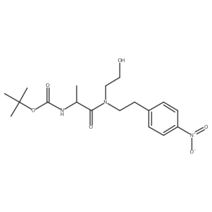 N-[2-[(2-hydroxyethyl)[2-(4-nitrophenyl)ethyl]amino]-1-methyl-2-oxoethyl]carbamic acid 1,1-dimethylethyl ester结构式