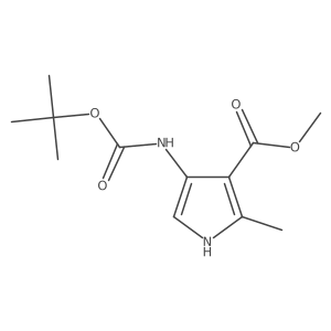 methyl 4-{[(tert-butoxy)carbonyl]amino}-2-methyl-1H-pyrrole-3-carboxylate Structure