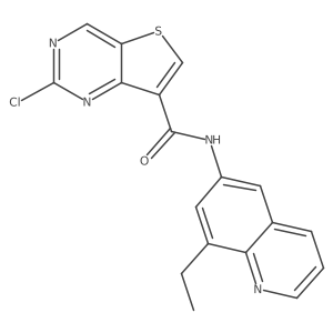 2-chloro-N-(8-ethylquinolin-6-yl)thieno[3,2-d]pyrimidine-7-carboxamide结构式