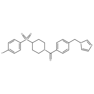 (4-((1H-imidazol-1-yl)methyl)phenyl)(4-((4-fluorophenyl)sulfonyl)piperidin-1-yl)methanone结构式