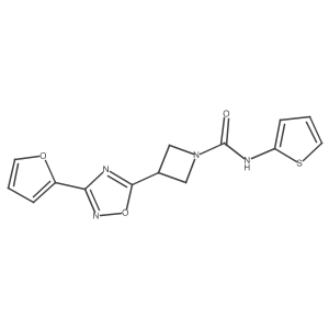 3-(3-(furan-2-yl)-1,2,4-oxadiazol-5-yl)-N-(thiophen-2-yl)azetidine-1-carboxamide结构式