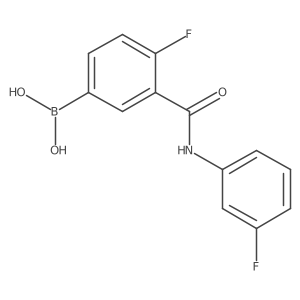 4-Fluoro-3-(3-fluorophenylcarbamoyl)benzeneboronic acid结构式
