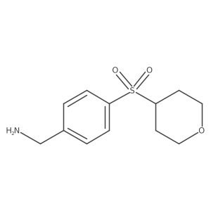 (4-((Tetrahydro-2H-pyran-4-yl)sulfonyl)phenyl)methanamine结构式