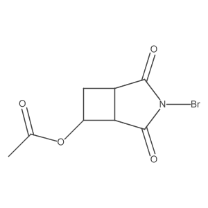 6-(Acetyloxy)-3-bromo-3-azabicyclo[3.2.0]heptane-2,4-dione结构式