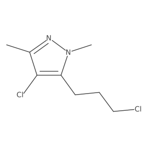 4-Chloro-5-(3-chloropropyl)-1,3-dimethyl-1H-pyrazole Structure