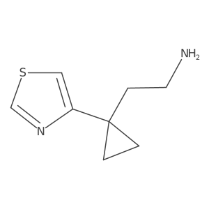2-[1-(1,3-Thiazol-4-yl)cyclopropyl]ethan-1-amine Structure
