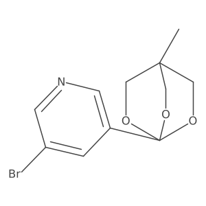 3-Bromo-5-(4-methyl-2,6,7-trioxabicyclo[2.2.2]octan-1-yl)pyridine Structure