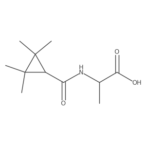 (2R)-2-[(2,2,3,3-tetramethylcyclopropyl)formamido]propanoic acid结构式