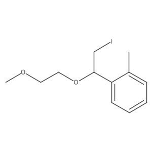 1-[2-Iodo-1-(2-methoxyethoxy)ethyl]-2-methylbenzene结构式