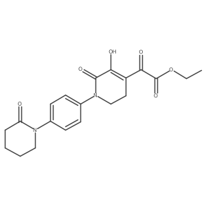 Ethyl 2-[5-hydroxy-6-oxo-1-[4-(2-oxopiperidin-1-yl)phenyl]-2,3-dihydropyridin-4-yl]-2-oxoacetate结构式