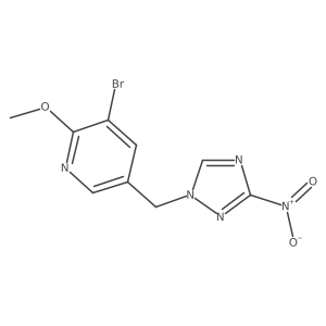3-Bromo-2-methoxy-5-((3-nitro-1H-1,2,4-triazol-1-yl)methyl)pyridine结构式