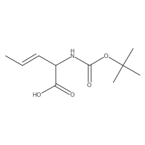 (3E)-2-[[(1,1-Dimethylethoxy)carbonyl]amino]-3-pentenoic acid结构式
