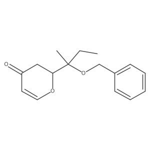 rel-(2R)-2,3-Dihydro-2-[(1R)-1-methyl-1-(phenylmethoxy)propyl]-4H-pyran-4-one结构式