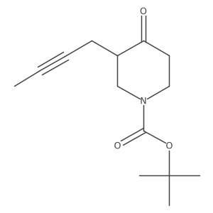 1-Piperidinecarboxylic acid, 3-(2-butyn-1-yl)-4-oxo-, 1,1-dimethylethyl ester Structure