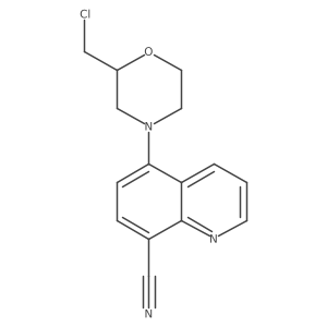 5-(2-(Chloromethyl)morpholino)quinoline-8-carbonitrile结构式