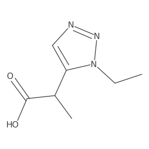 2-(1-ethyl-1H-1,2,3-triazol-5-yl)propanoic acid结构式