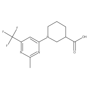 1-(2-Methyl-6-(trifluoromethyl)pyrimidin-4-yl)piperidine-3-carboxylic acid结构式