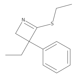 3-Ethyl-2-(ethylthio)-3,4-dihydro-3-phenylazete Structure