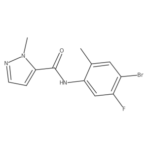 N-(4-Bromo-5-fluoro-2-methylphenyl)-1-methyl-1H-pyrazole-5-carboxamide Structure