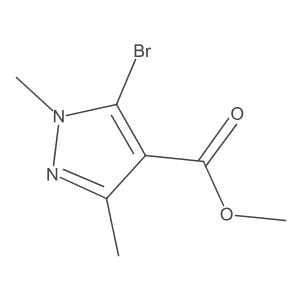 Methyl 5-bromo-1,3-dimethyl-pyrazole-4-carboxylate结构式