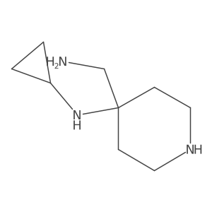 4-(aminomethyl)-N-cyclopropylpiperidin-4-amine结构式
