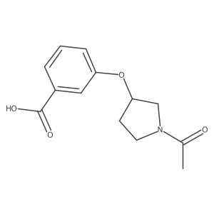3-[(1-Acetylpyrrolidin-3-yl)oxy]benzoic acid Structure