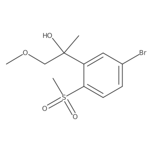 5-Bromo-alpha-(methoxymethyl)-alpha-methyl-2-(methylsulfonyl)benzenemethanol结构式