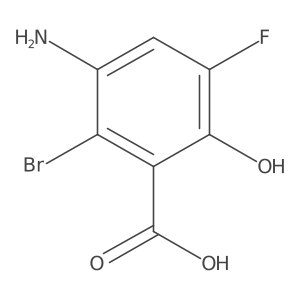 3-Amino-2-bromo-5-fluoro-6-hydroxybenzoic acid Structure