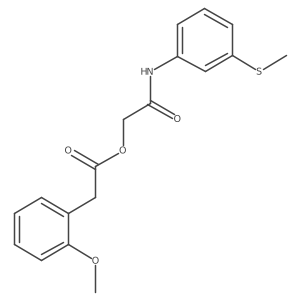 2-{[3-(Methylsulfanyl)phenyl]amino}-2-oxoethyl (2-methoxyphenyl)acetate Structure