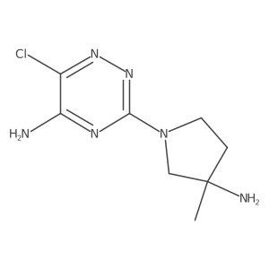3-(3-Amino-3-methylpyrrolidin-1-yl)-6-chloro-1,2,4-triazin-5-amine结构式