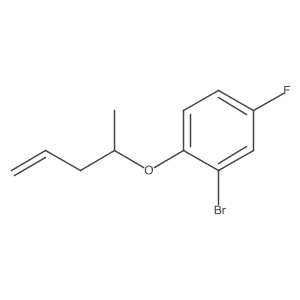 (S)-2-Bromo-4-fluoro-1-(pent-4-en-2-yloxy)benzene结构式