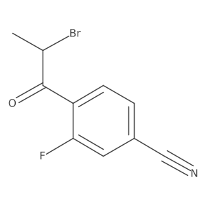 4-(2-bromopropanoyl)-3-fluoro-benzonitrile Structure