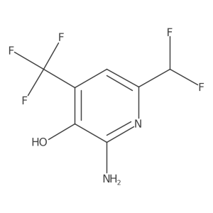 2-Amino-6-(difluoromethyl)-4-(trifluoromethyl)pyridin-3-ol结构式