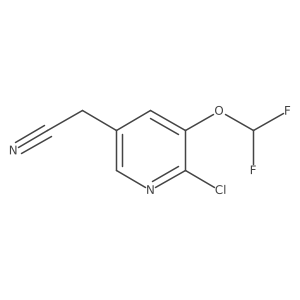 2-(6-Chloro-5-(difluoromethoxy)pyridin-3-yl)acetonitrile Structure