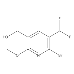 (6-Bromo-5-(difluoromethyl)-2-methoxypyridin-3-yl)methanol Structure