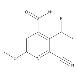 2-Cyano-3-(difluoromethyl)-6-methoxyisonicotinamide Structure