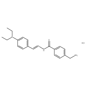 4-(Aminomethyl)-N'-{[4-(diethylamino)phenyl]methylidene}benzohydrazide hydrochloride Structure