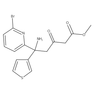 Methyl 5-amino-5-(6-bromopyridin-2-yl)-3-oxo-5-(thiophen-3-yl)pentanoate Structure