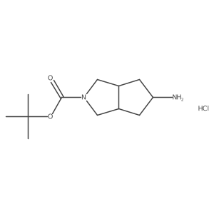 trans-5-Amino-2-boc-hexahydro-cyclopenta[c]pyrrole hydrochloride结构式