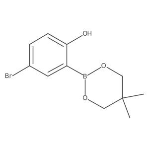 4-Bromo-2-(5,5-dimethyl-1,3,2-dioxaborinan-2-YL)phenol结构式