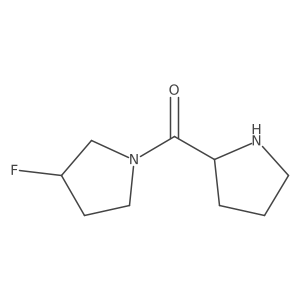 3-Fluoro-1-(pyrrolidine-2-carbonyl)pyrrolidine Structure