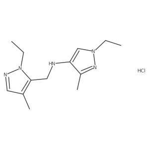 1-ethyl-N-[(2-ethyl-4-methylpyrazol-3-yl)methyl]-3-methylpyrazol-4-amine;hydrochloride结构式