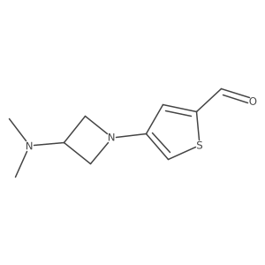 4-[3-(Dimethylamino)azetidin-1-yl]thiophene-2-carbaldehyde结构式