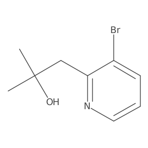 1-(3-Bromopyridin-2-yl)-2-methylpropan-2-ol结构式